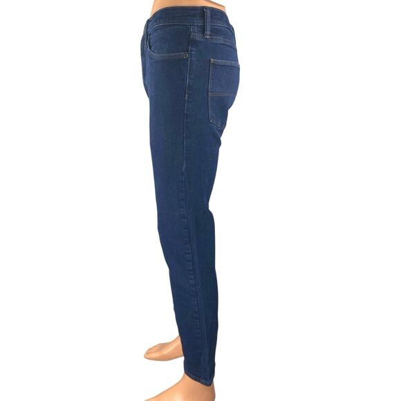 M&S Mark & Spencer Men's Blue Dark Wash Slim Straight Leg Denim Jeans Size 32 - Picture 2 of 5